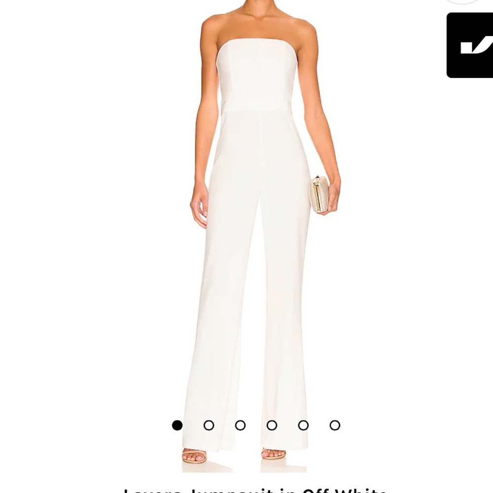 White Alice + Olivia, jumpsuit! Zipper closure, never worn! Size 2, On revolve!
